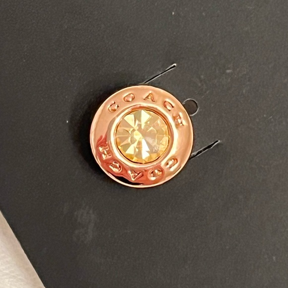 Coach rose gold gem studs - Picture 2 of 4